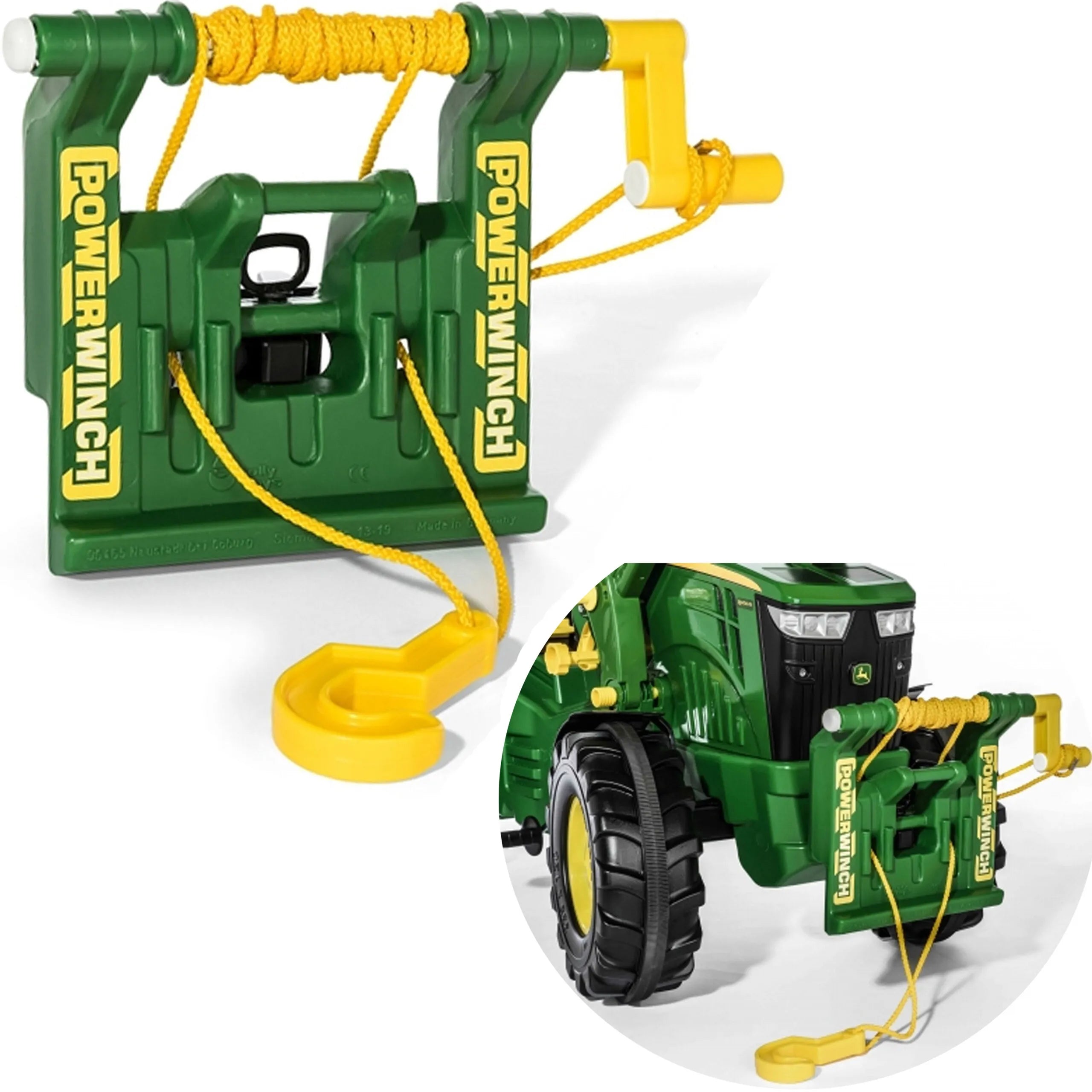 „Rolly Toys“ rollyPowerwinch John Deere traktoriaus gervė